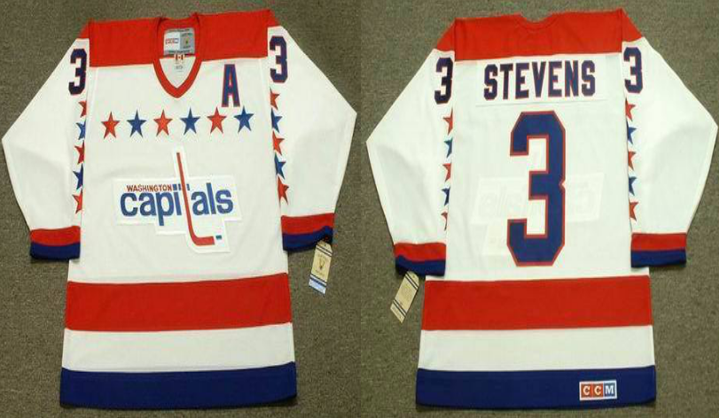 2019 Men Washington Capitals #3 Stevens white CCM NHL jerseys